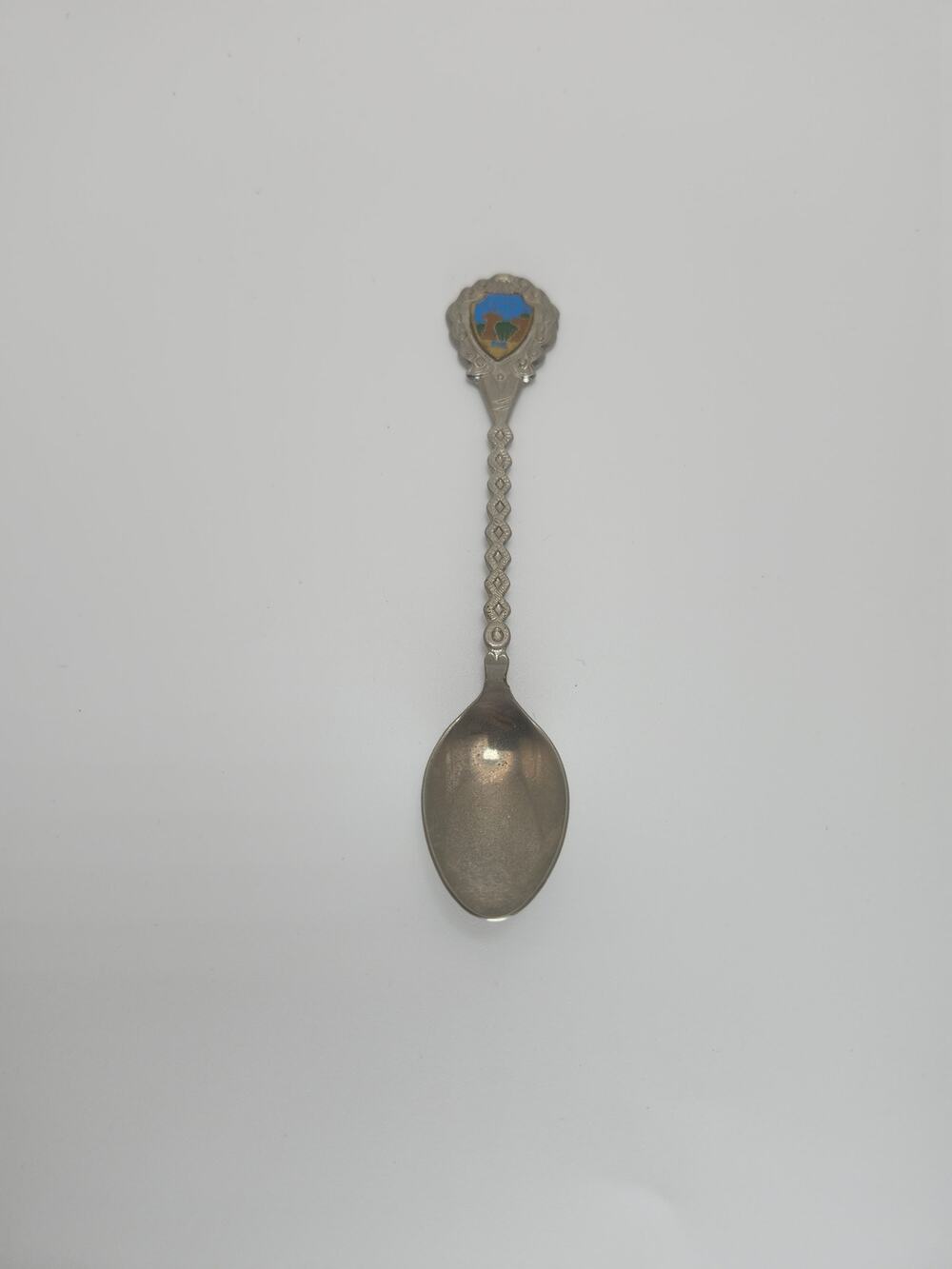 Wisconsin Dells Enamel Souvenir Collector Spoon Vtg Braided Handle Travel Gift